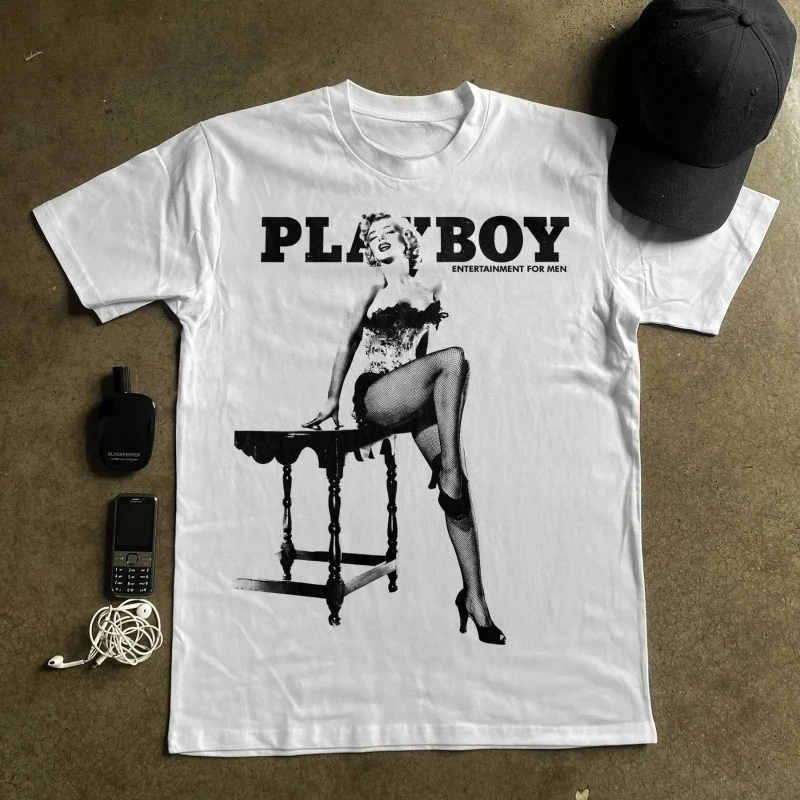 PLAYBOY 1953 Vintage Graphic Tee Men's T Shirt Unisex Minimalist Tee Cult Vintage T Shirt Literary Quote T Shirt