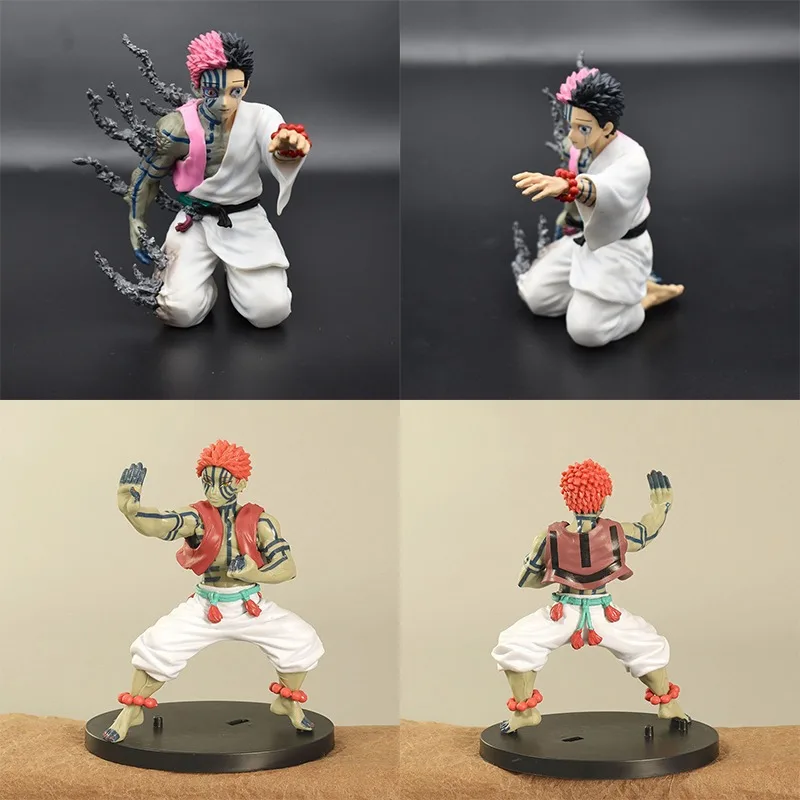 

Demon Slayer Akaza Combat Status Toy Ornament Anime Characters Bedroom Tabletop Kneeling Posture Action Toy for Men Women Gifts