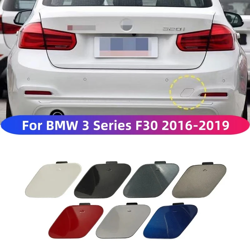 For BMW 3 Series F30 2016-2019 Car Rear Bumper Tow Hook Eye Cover Cap Primed Bumper Trailer Cover 51127438417