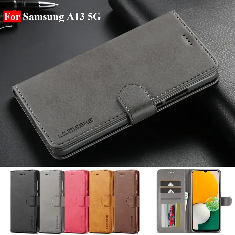 

For Samsung A13 5G Case Leather Vintage Phone On Samsung Galaxy A13 Flip Magnetic Wallet Case For Galaxy A 13 5G Cover