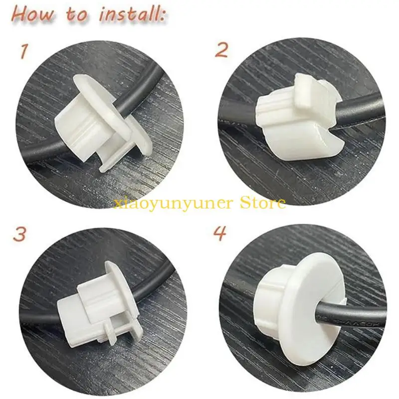 P9JB Ethernet Cable Grommets Professional Cable Management for Ethernet Cable Smooth Wall Integration