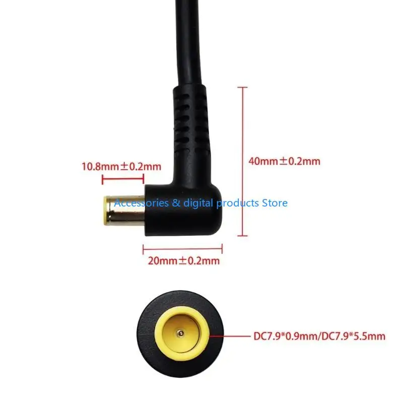 77JD DC7909 8mm Power Cable Male Plug to Bare Wire Open End Power Wire Supply Repair