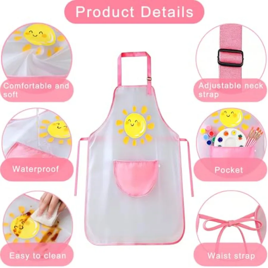 Art Smock, Toddlers Painting Apron Waterproof for Artist Smock With Sleeve, Disposable Aprons for