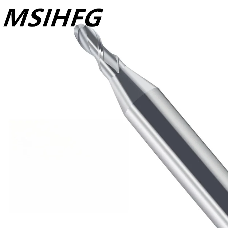 HRC55-Micro 2 Flauta Moinho Final, 0.2-0.9mm, 4mm Haste, Tungstênio, Carboneto, CNC Router Bit, TiCN Revestido, Mini Fresa