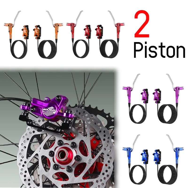 

2-поршневой гидравлический тормоз Bolany, сверхлегкий охлаждаемый для Shimano, 2-поршневые дисковые тормозные колодки, суппорт, масляный тормозной рычаг, Mtb, горный велосипед