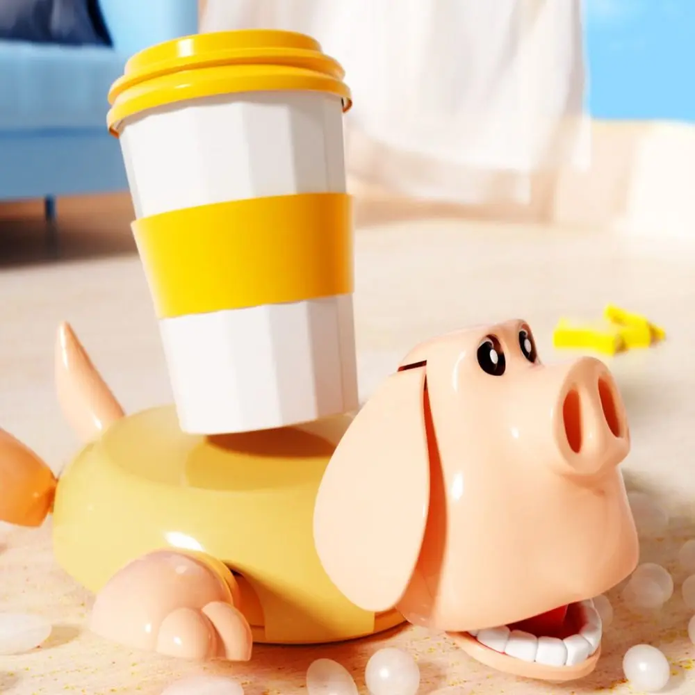 Divertimento ABS Panicked Piggy Sottobicchiere Presse Gaping Eyes Piggy Cup Pad Giocattoli peculici Portabicchieri Fai da te Piggy Base Cup Mat Feste di compleanno