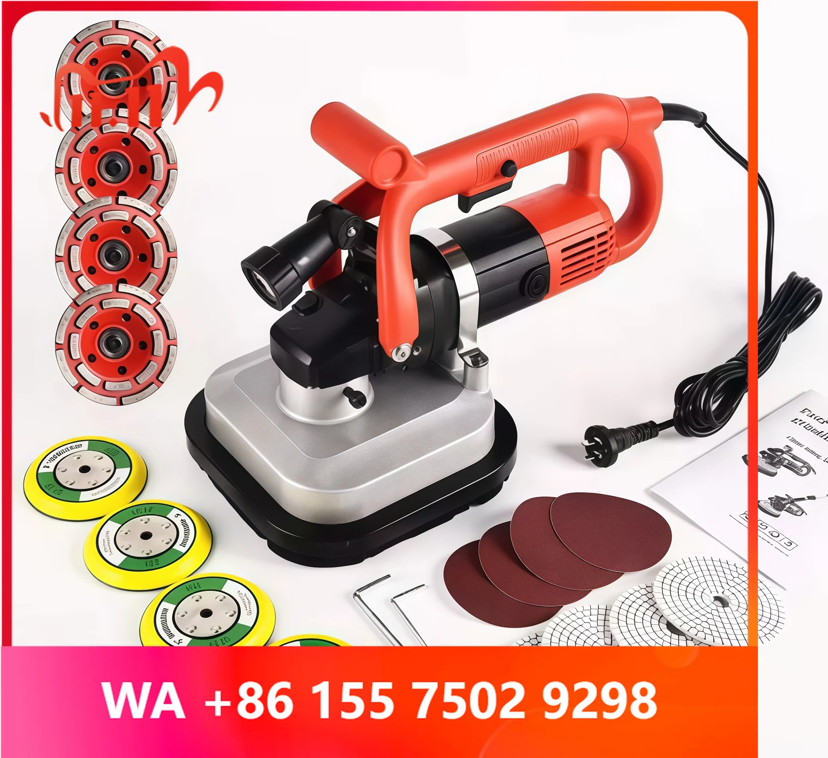 Por Small Handheld Edge Polishing Concrete Floor Grinder ment Trimming Polishing hine Grinding