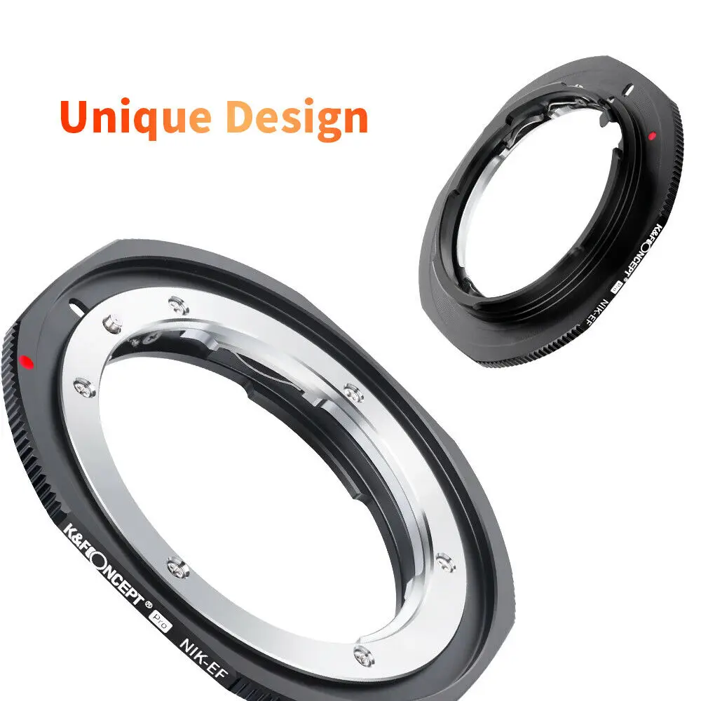 K & fの概念NIK-EFアダプタープロ、Nikon、f、d、ai、air、Uncron eosにレンズ、リーフマウントカメラ、5d2、5d3、60d、5d4、80d