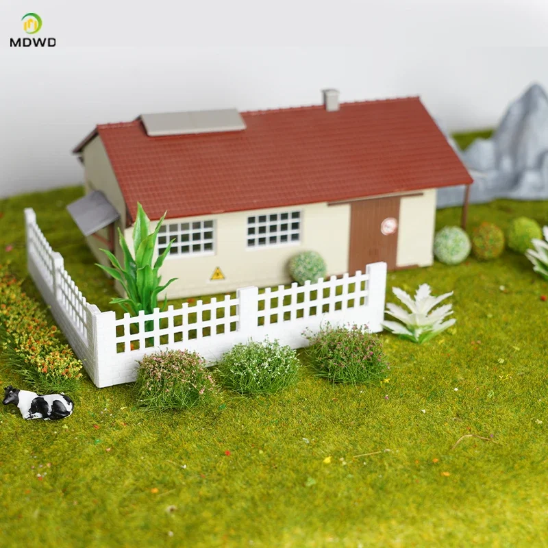 1 ピース/ロットミニチュアプラスチックフェンスモデルスケール 1:50-200 鉄道建物砂テーブルシーン材料ジオラマキット