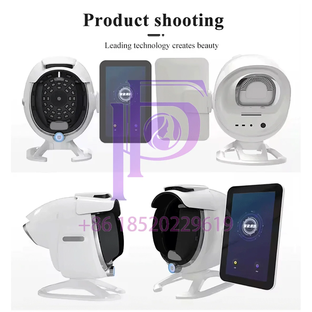 เครื่องวิเคราะห์ผิวหน้า 3 มิติ AI พร้อมระบบตรวจจับด้วยกล้องจุลทรรศน์ 36 ล้านพิกเซล HD เครื่องสแกนใบหน้า เครื่องวิเคราะห์สภาพผิว