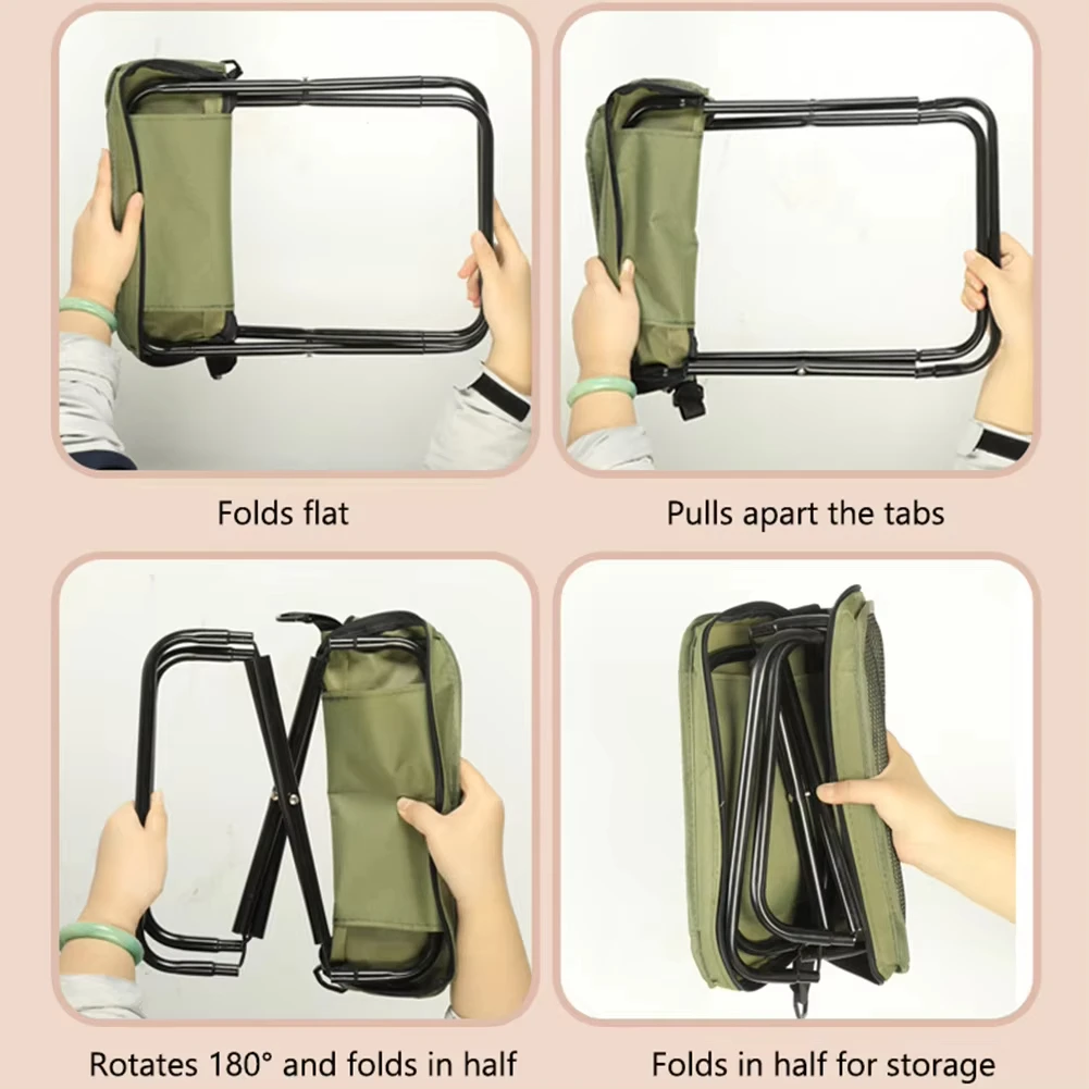 Compact Folding Stool with Storage Bag Outdoor Camping Fishing Portable Leisure Stool image 6