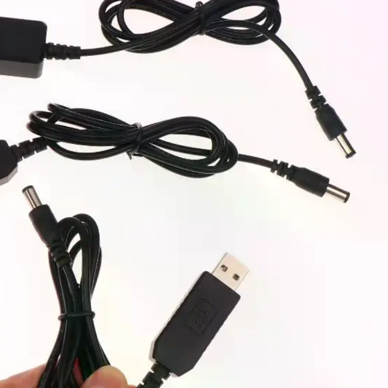 1Set DC 5V To 12V USB Cable Boost Converter Step-up Cord For Wifi Router Modem Fan 5.5*2.1mm WiFi To Powerbank Cable Connector