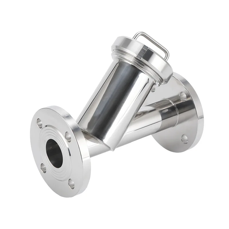 Sanitary Food Grade 304/316L Stainless Steel Y-Filter with Quick Installation Outlet Flange Design