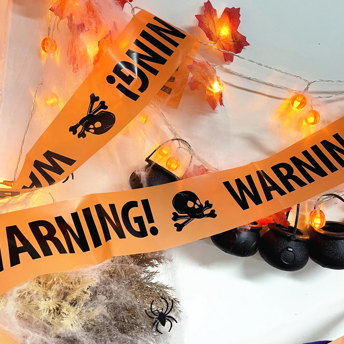لافتات تحذيرية لعيد الهالوين 6م × 8سم، إكسسوارات خطرية، الجمعة السوداء، الاثنين الإلكتروني، سترة رجالية دائرية الرقبة لعيد ال... #4