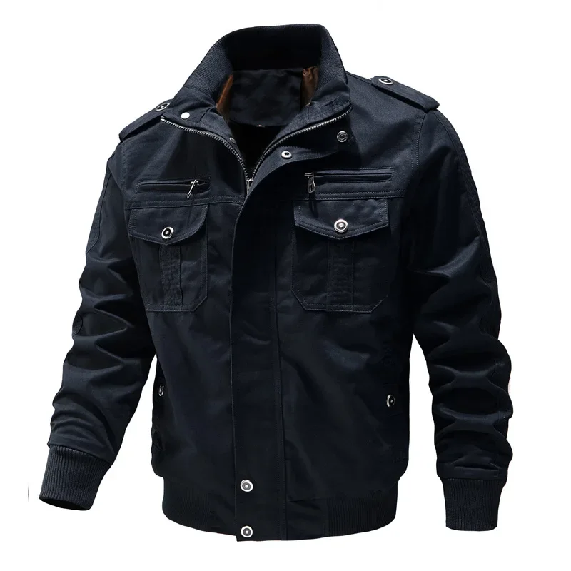 

New Autumn Men Multiple Pockets Cargo Jackets High Quality Male Cotton Outdoor Camouflage Casual Coats Tooling Jackets Size 6XL