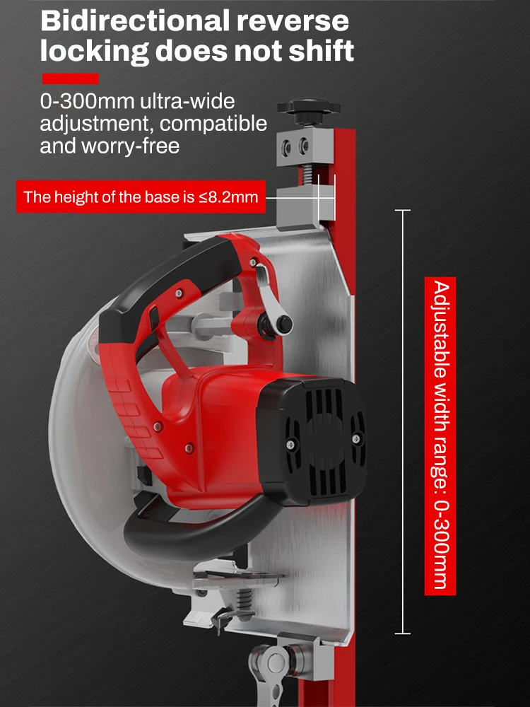 Adjustable Cutting Machine Base Guide Rail 240mm 360mm ABS Circular Saw GuidePositioning Clamp 2-Way Reverse Buckle Woodworking