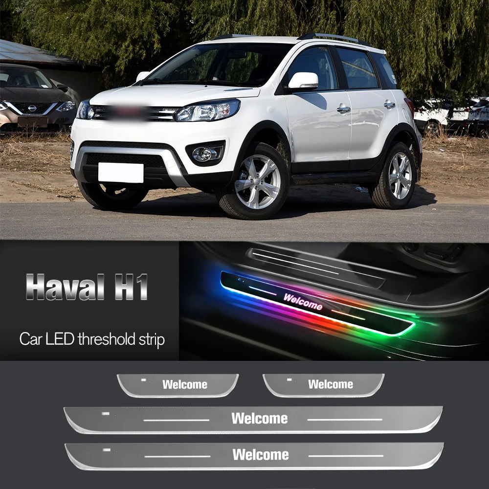 

Car Door Sill Light For Great Wall Haval H1 2012-2018 2013 2014 2017 Customized Logo LED Welcome Threshold Pedal Lamp Accessorie