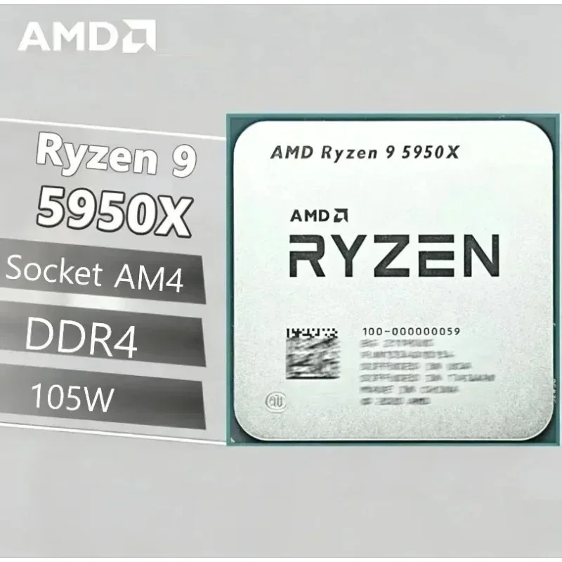 AMD Ryzen 9 5950X 100% Brand New Original 16-Core 3.4 GHz 105W Socket AM4 without Cooler - view 2