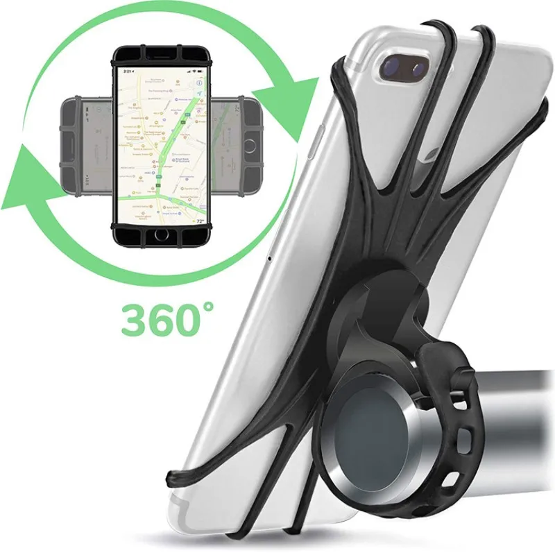 360 Rotatable Silicone Bicycle Phone Holder Balance Car Motorcycle Stand Bracket GPS Support For Iphone 11 Xiaomi 10 Huawei P40