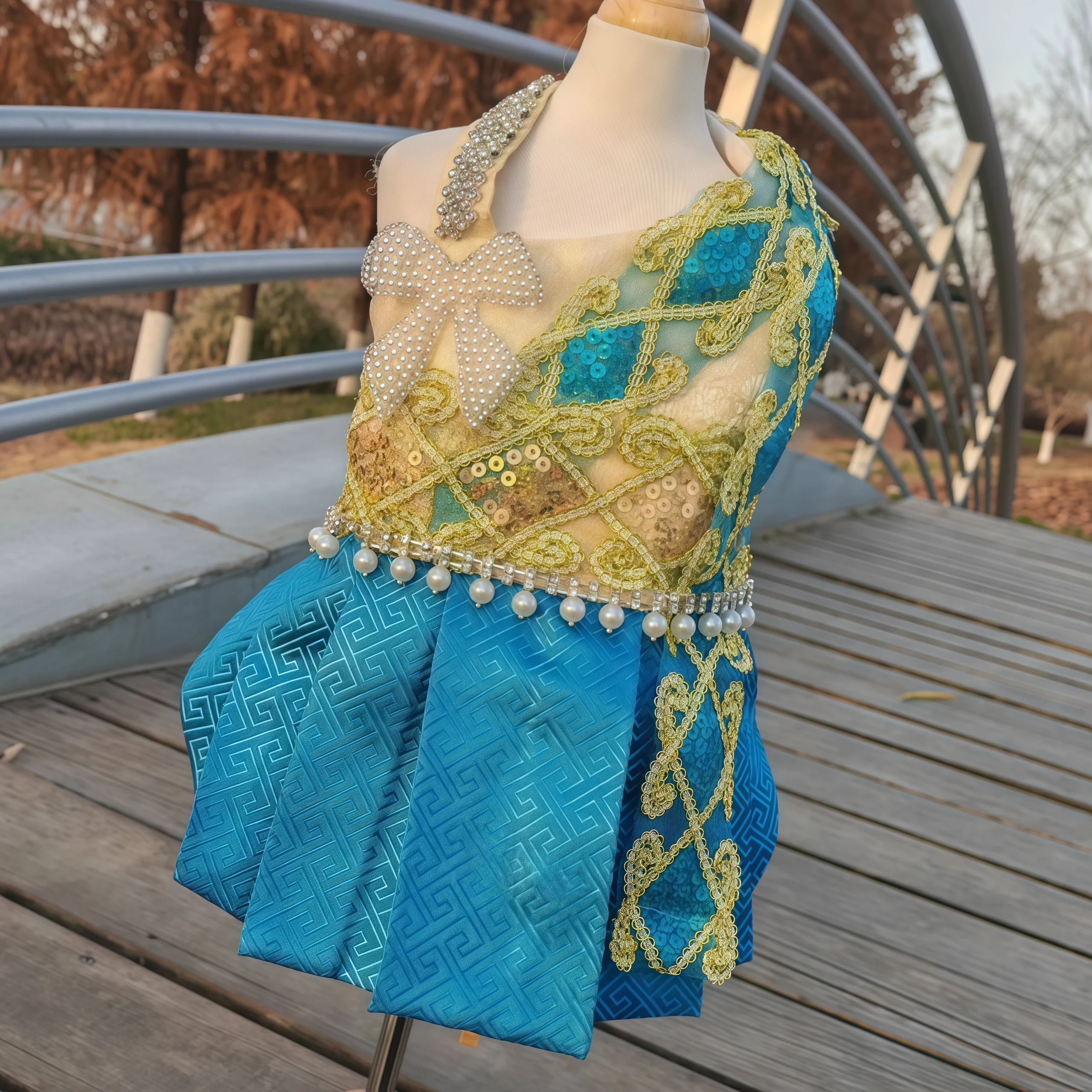 Obrázek 3: Zvířátko pes kocour oblečení ruční thajské formální šaty high-end styl originální oblečení kostým pro psů