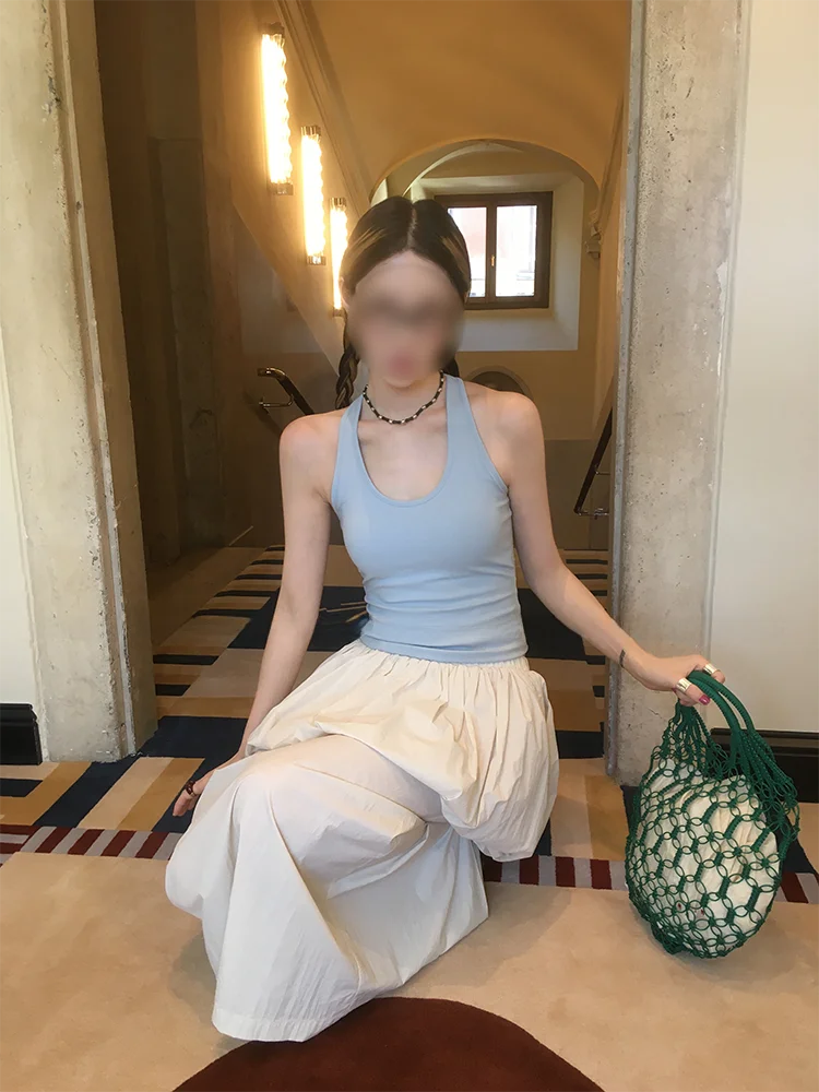 

Женский топ-майка MONA из шелковистого длинноволокнистого хлопка с охлаждающим эффектом, универсальный, маленький размер, новинка лета, для ношения как нижнее или верхнее белье