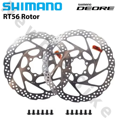 Shimano-disco de freno DEORE SM RT56 para bicicleta de montaña, piezas de 160MM, 180MM, 6 pernos