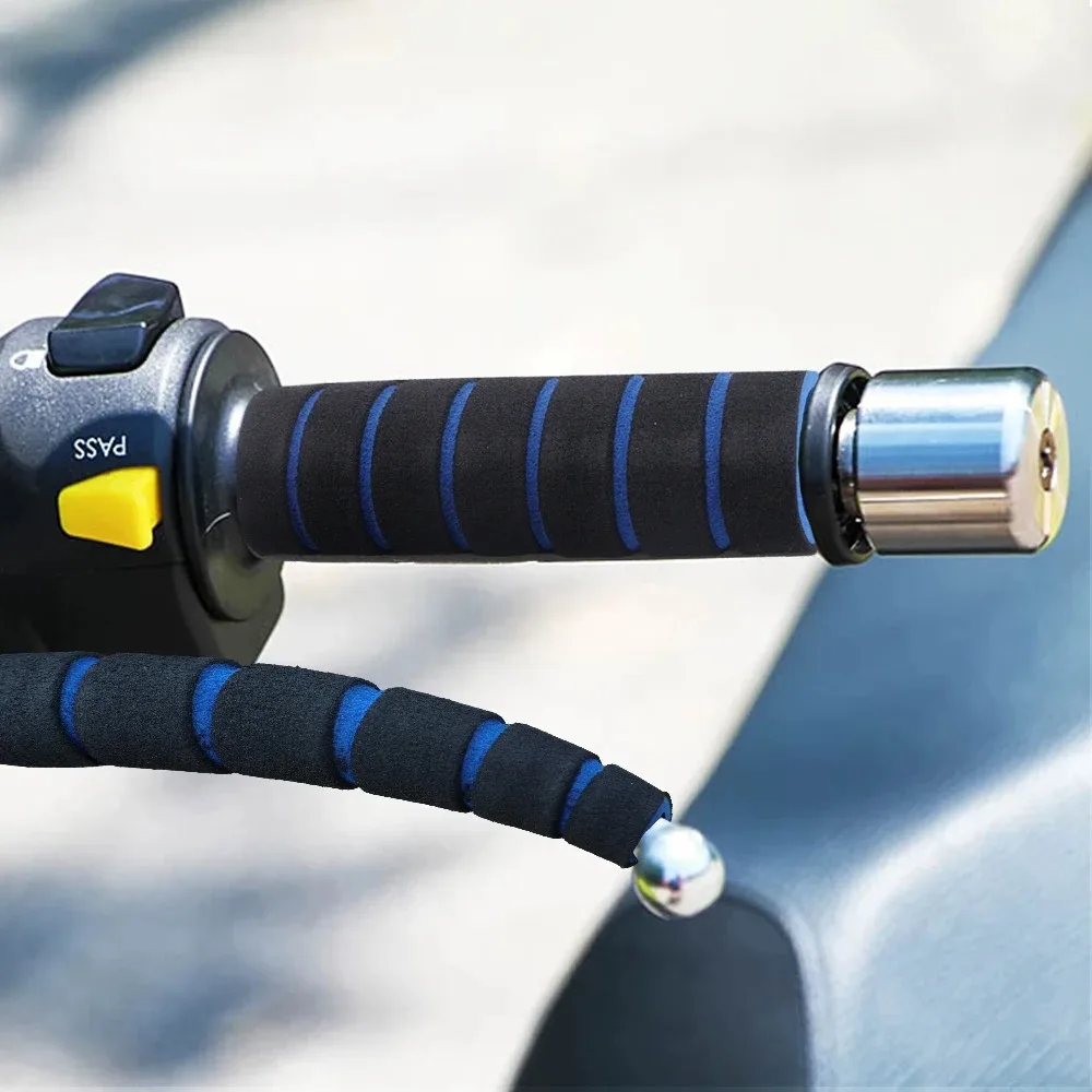 Stoßdämpfende Schwammgriffe für Motorradlenker Komfortable Schaumstoff-Handgriffe für Langstreckenfahrten für Motorräder und E-Bikes – Detail 15