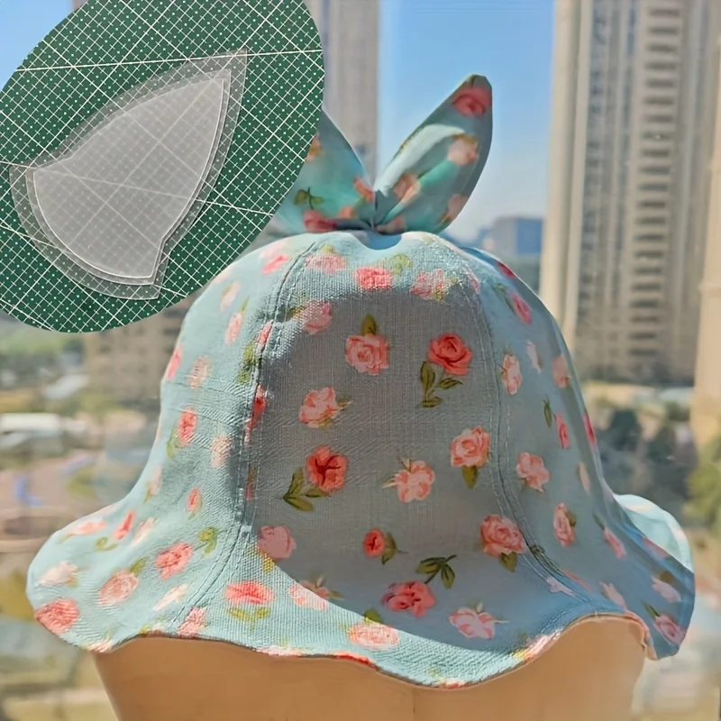 

Многоразовый акриловый шаблон с лепестками из 3 предметов, подходит для солнцезащитных шляп, пэчворков и шитья, инструменты для дизайна декоративных кепок.