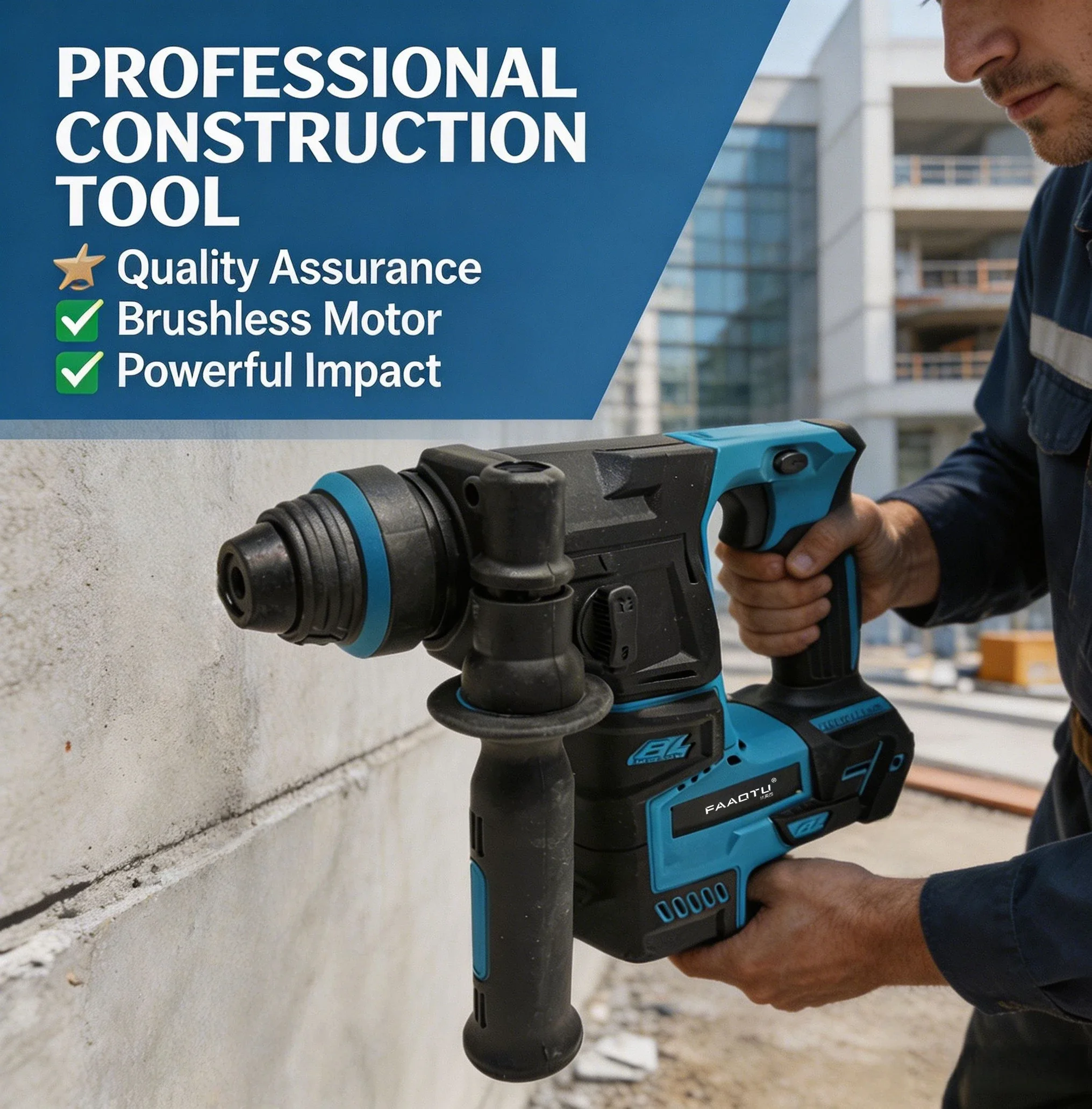 

FAAOTU 140D Brushless Hammer Drill MT Level, Ergonomic Design for DIY &Professional Use Compatible with MT batteries NO battery