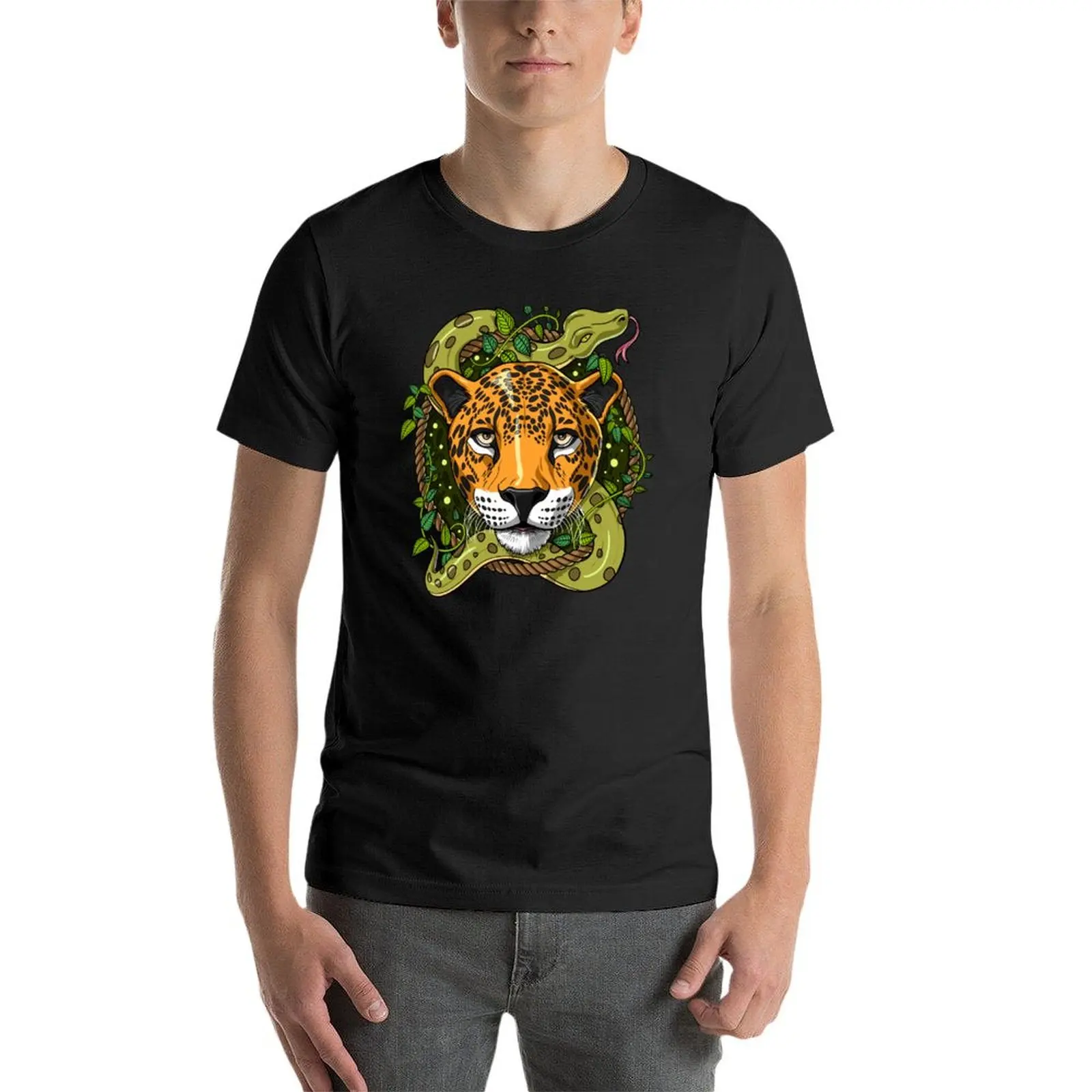 Ayahuasca Jaguar T-Shirt blacks sweat plain oversized men clothing image 4