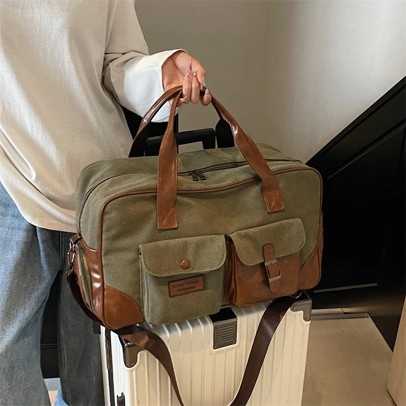 Sac de voyage en toile portable, compartiments secs et humides, sac de sport léger pour Fitness, grande capacité, sac à bagages pour courte course