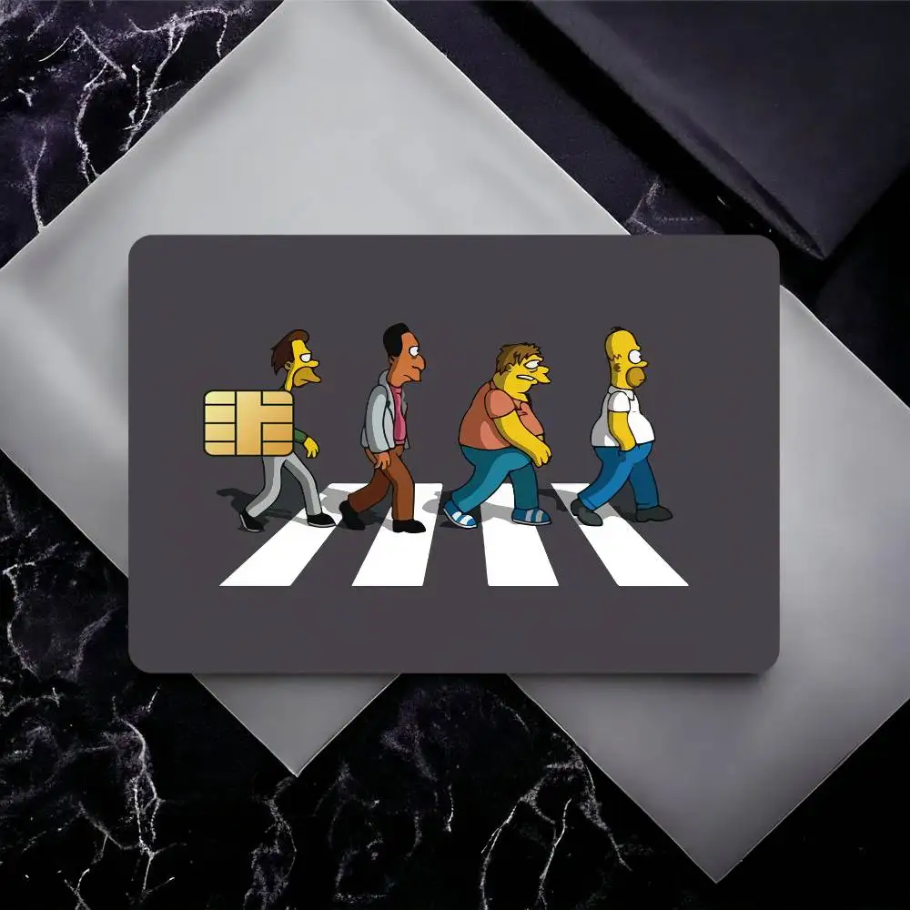 Cartoon T-The Simpsons Film Skin Card Sticker For Bank Bus Metro Credit Debit Card Waterproof