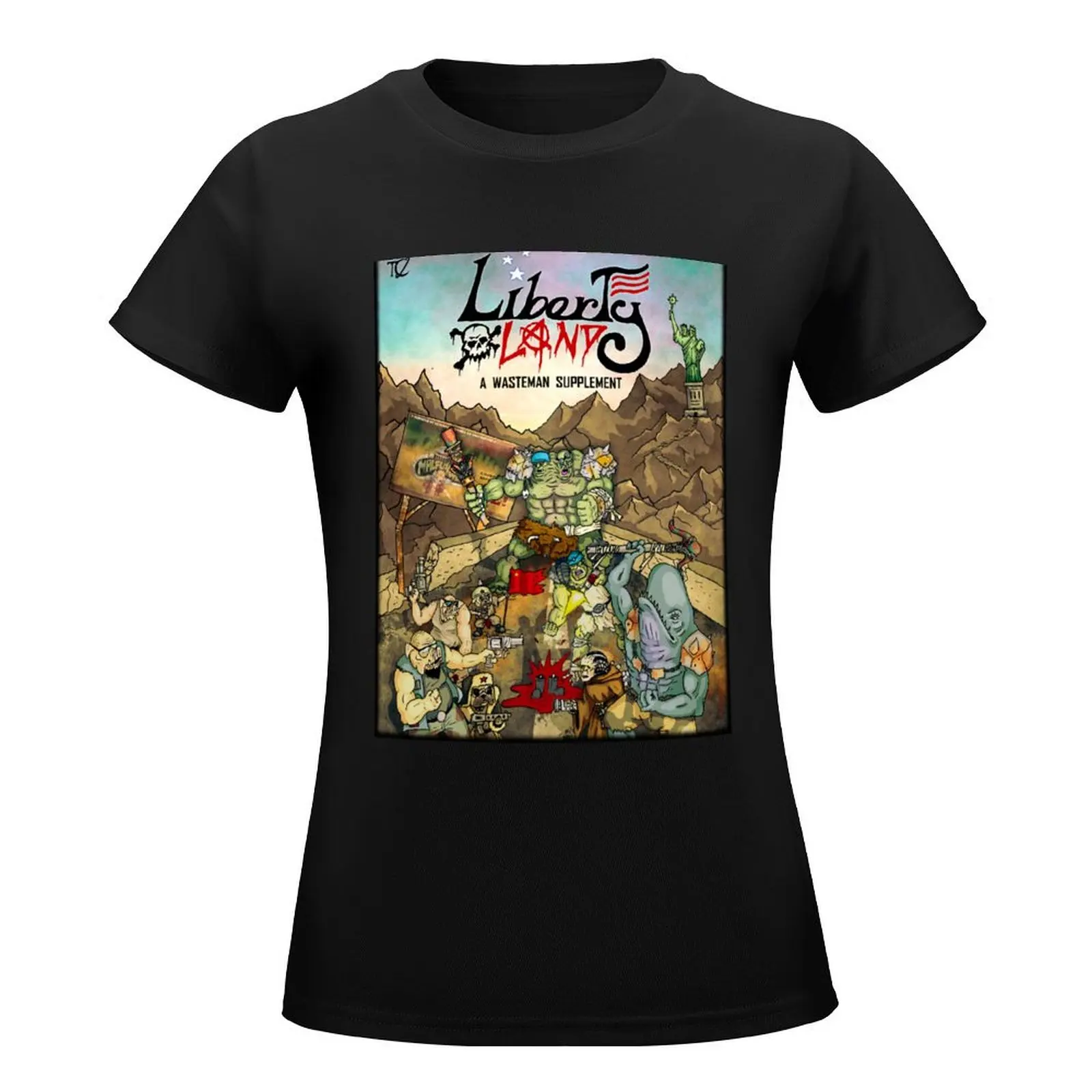 Liberty Land cover art T-Shirt plus size tops lady clothes t shirt for Women