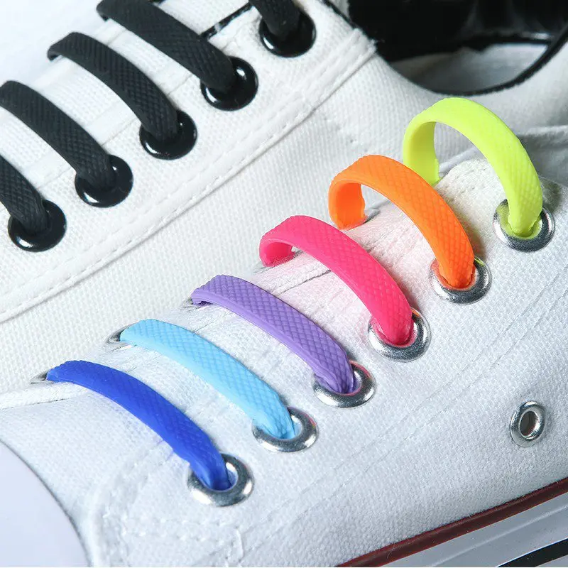 

New Fashion Silicone Elastic Shoelaces Creative Lazy No Tie Shoelace Lacing Kids Adult Sneakers Quick Shoe Lace Zapatillas