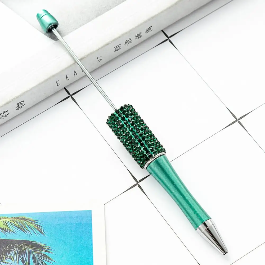 

Student Writing Tool Ballpoint Pen Refill Replacement Assorted Colors Rhinestones Beaded Ballpoint Pen with Press for Writing