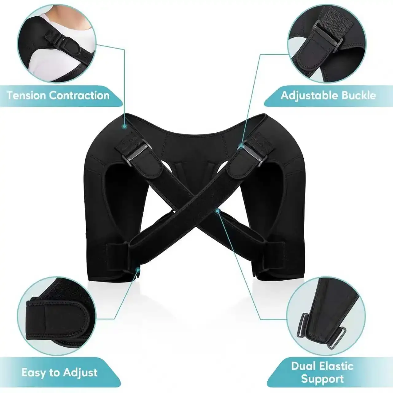 Double Shoulder Warm Compression Sleeve Wrap Recovery Office Home Knit Cashmere Guard for Cuff Shoulder Chronic