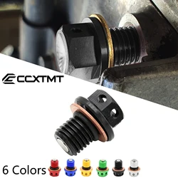 Motorcycle M12*1.5 CNC Engine Crankcase Magnetic Oil Drain Plug Bolt Screw Replaces For Honda CB CBX 250 350F 400F 500K 550F 650