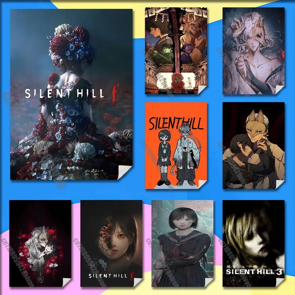 

Game S-Silent H-Hil F Poster Sticker For Home Decoration 10x15cm Self-adhesive Souvenirs Playbill Cover