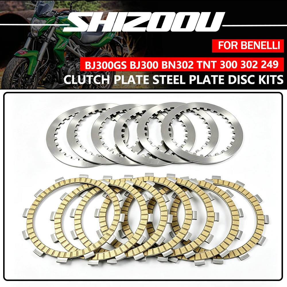 For Benelli 300 tnt BJ300GS BJ300 BN302 TNT300 BJ BN TNT 300 302 249 Motorcycle Friction Disc Clutch Plates Sets
