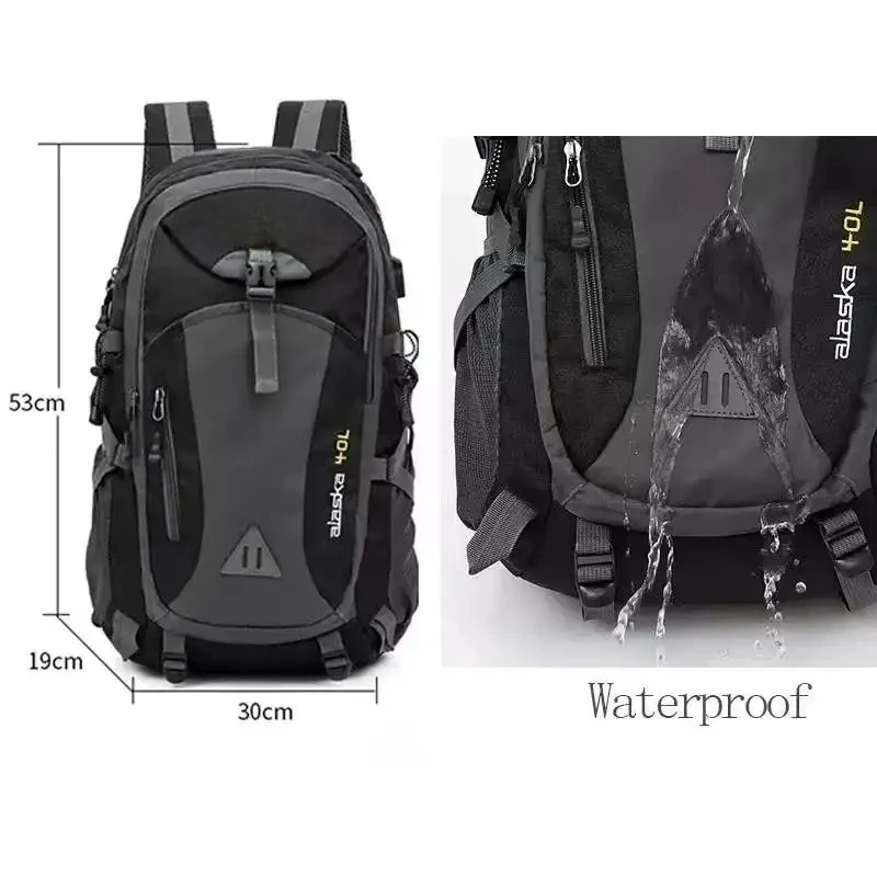 Travel Backpack Men's and Women's Outdoor Mountaineering Bag Large Capacity Waterproof Sports Camping Hiking Luggage Storage Bag