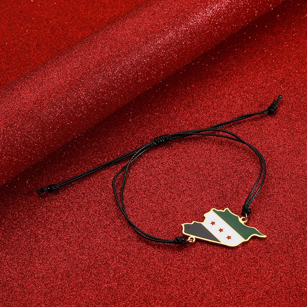 Syria Map Flag Charms Bracelet Syrians Rope Chain Jewelry view 5