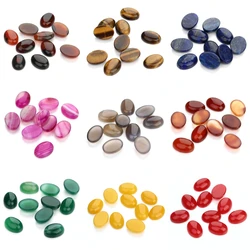 2-10Pcs/Lot Natural Stone Beads Loose Beads Oval Shape Flat Base Cabochon For DIY Craft Ornament Decoration Handmade Accessories