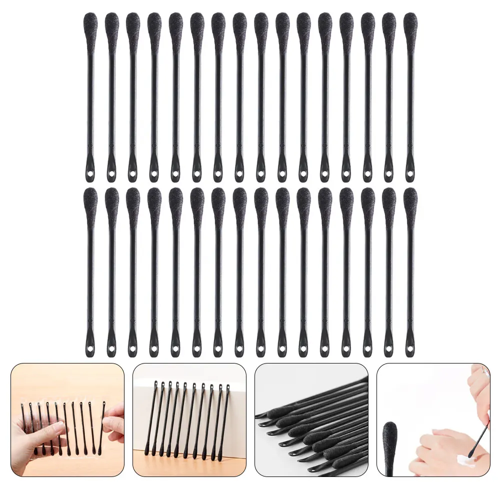 200本入り綿棒、メイク落とし用綿棒、細い先端、まつげエクステ除去用、使い捨てフェイシャルビューティーツール、メイク用綿棒