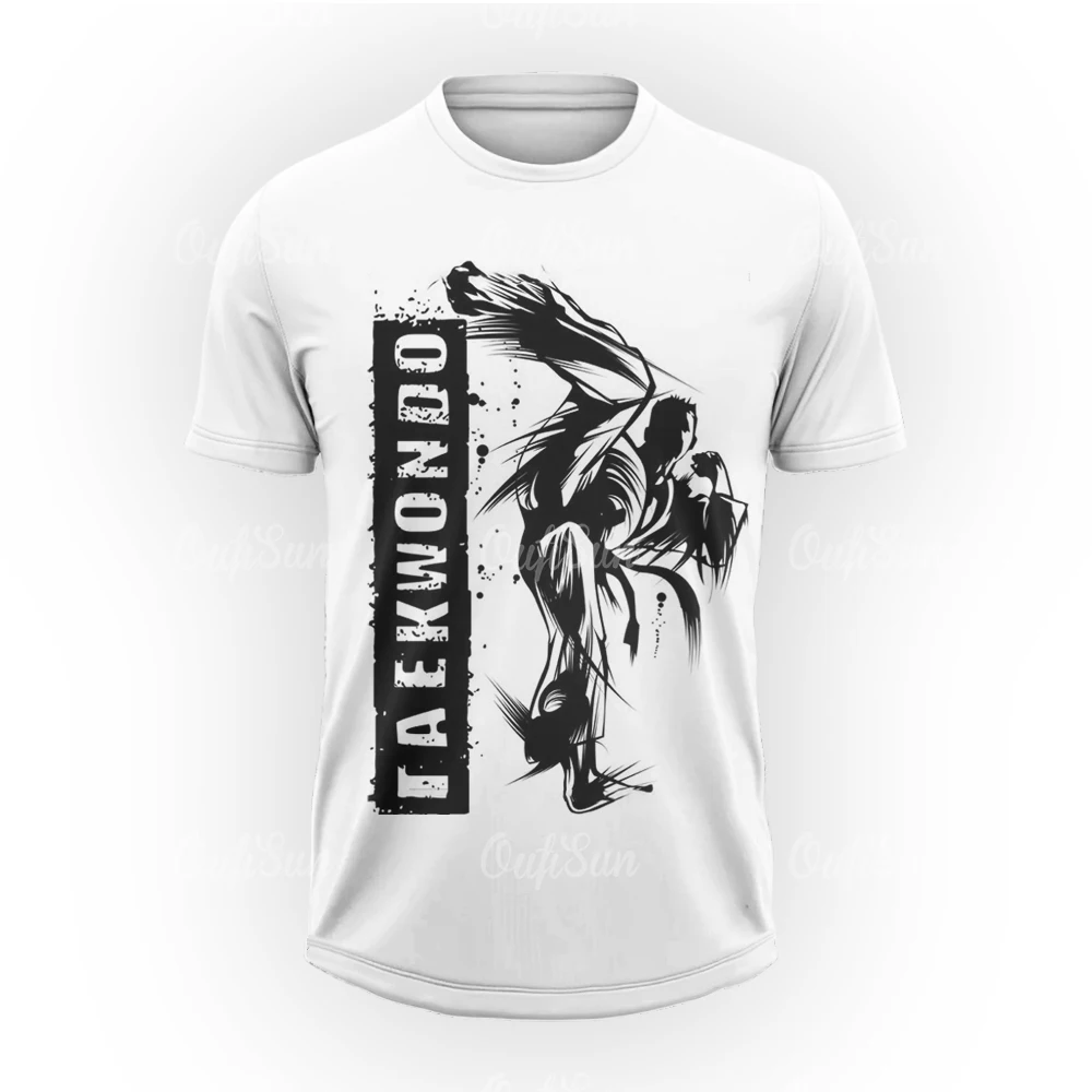 Taekwondo T-Shirt For Men Men\'s Fitness T-Shirt Casual Short Sleeved Tees Quick Drying Clothes Top Oversized Tshirt Streetwear