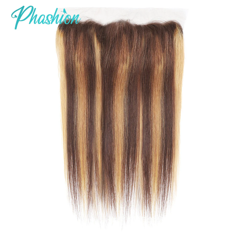 Phashion 28 26 cali Highlight 13x6 13x4 Lace Frontal Straight HD Transparent P4/27 6 na 6 5x5 4x4 2x6 Zamknięcie 100% ludzkich włosów