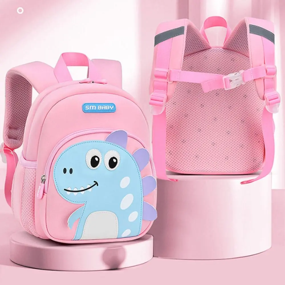 Nylon Polyester Small Kindergarten Backpack Waterproof Large Capacity Prevent Getting Lost School Bags Blue Pink Yellow