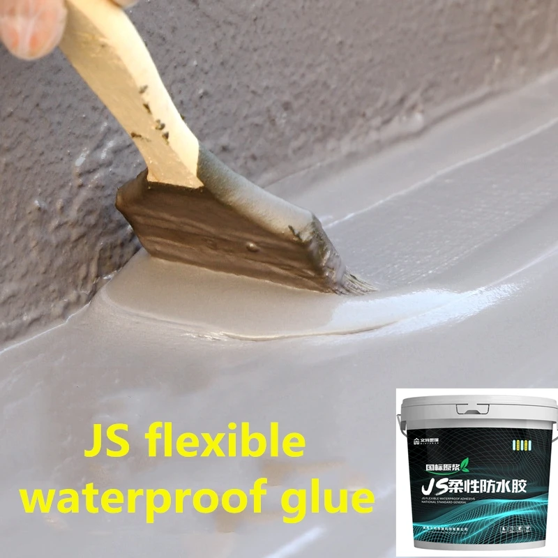 

1kg js polymer cement waterproof coating home special bathroom balcony waterproof glue roof pool leak-proof material