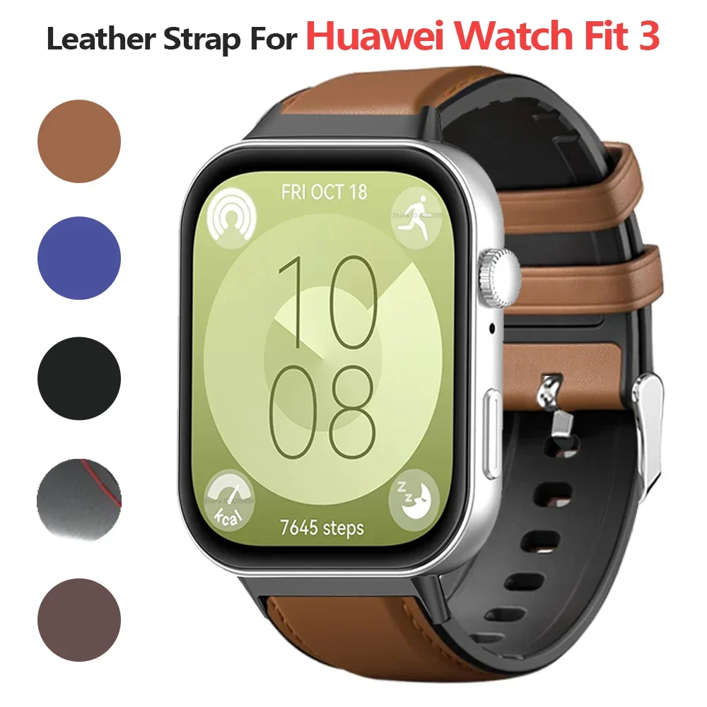 Echtes Lederarmband für Huawei Watch Fit 4 4pro Sportarmband Smartwatch-Armband für Huawei Fit 3 Band Zubehör