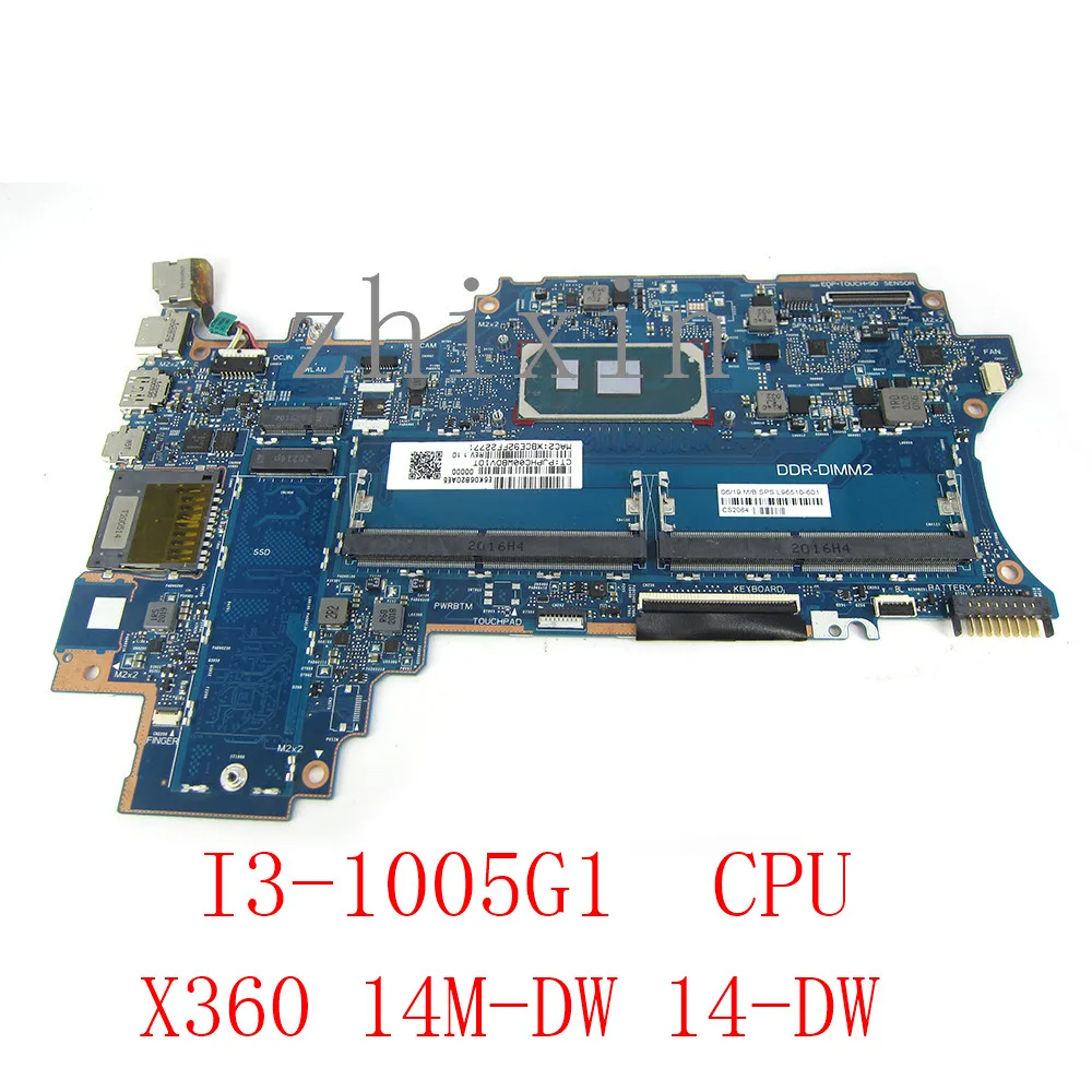 YOURUI For HP X360 14M-DW 14-DW laptop motherboard With I3-1005G1 CPU 6050A3156701-MB-A01  mainboard L96510-601 L96510-001