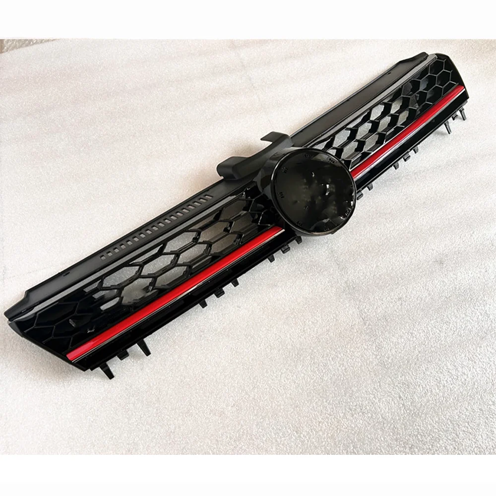 For Volkswagen Golf 7 MK7 Non-GTI 2014-2017 Car Front Bumper Grille Honeycomb Grilles GTI Style Racing Grill Body Kit